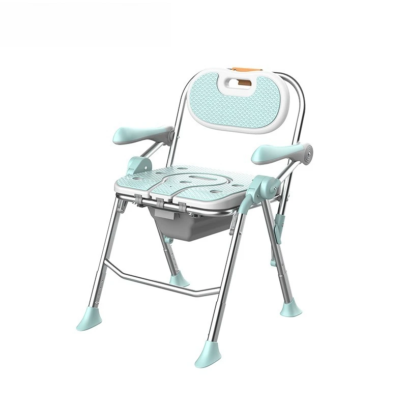 One-click folding shower chair  Multifunctional bath chair  Dual-purpose bath chair