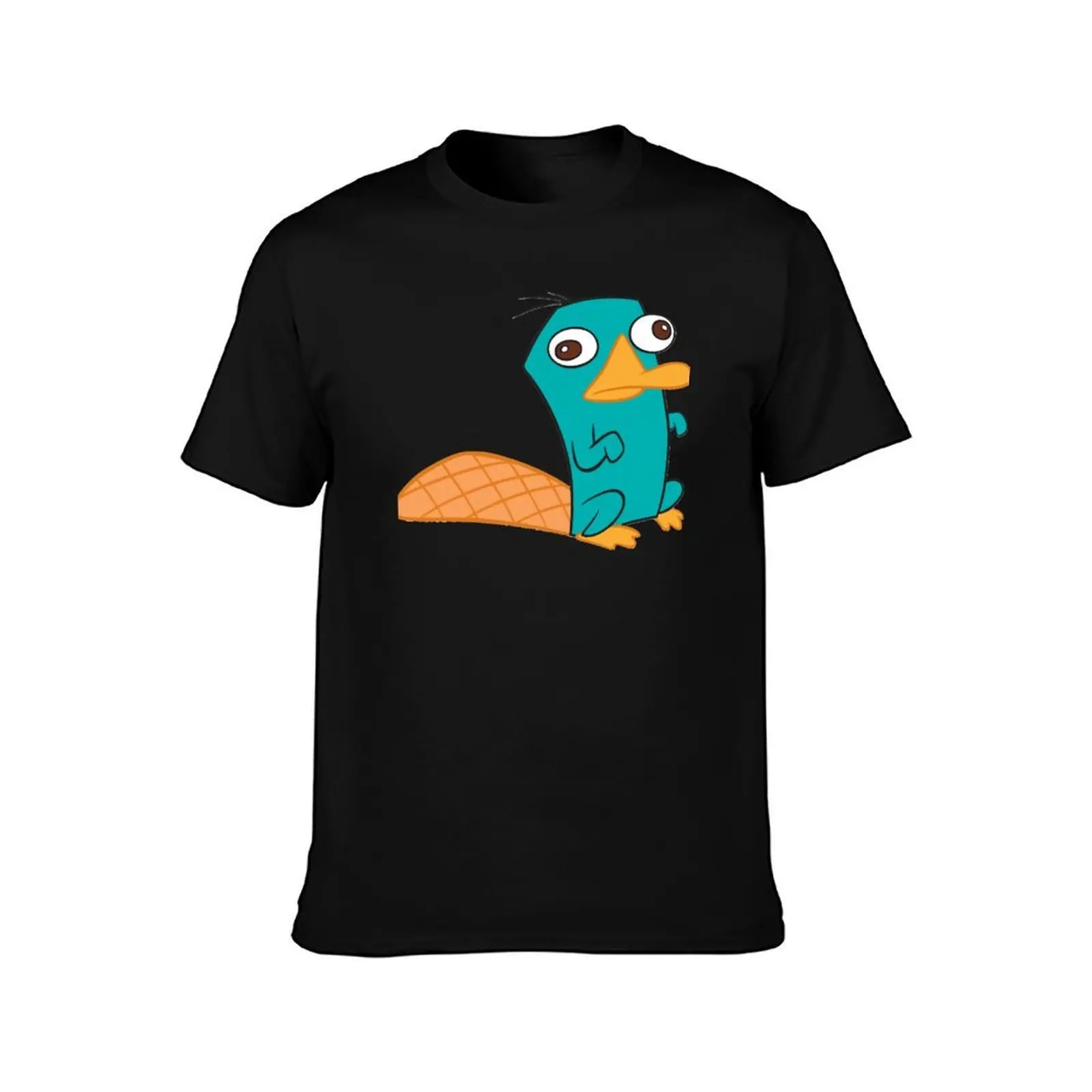 Perry the Platypus Classic T-Shirt, Summer Casual Cotton Tee, Oversized Streetwear Tops, Vintage Graphic Print, Unisex Men Women