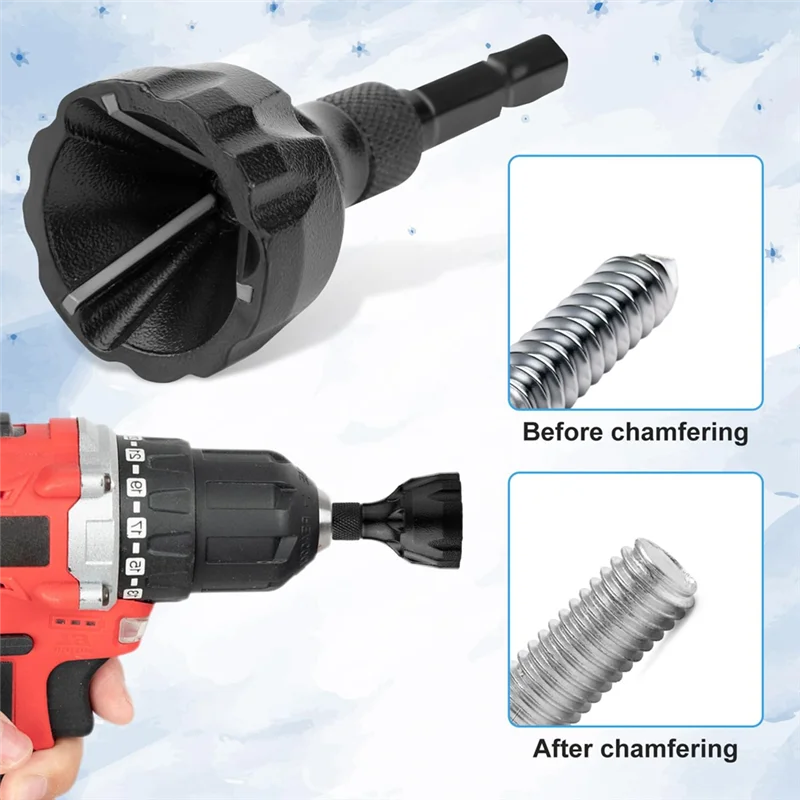 A43F-2Pcs أداة إزالة الأزيز الخارجية، 1/4 بوصة عرافة عرقوب أداة إزالة الأزيز الروتاري إزالة لدغ الشطب مثقاب الخشب