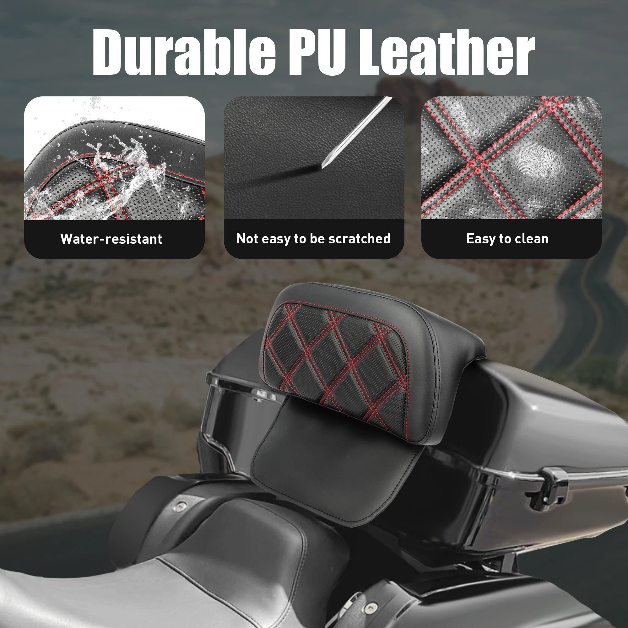 

The Glide Cradle - Contoured Backrest Pad System For Harley-Davidson Road Glide, Street Glide, Road King, Tri Glide & FLHTKSE
