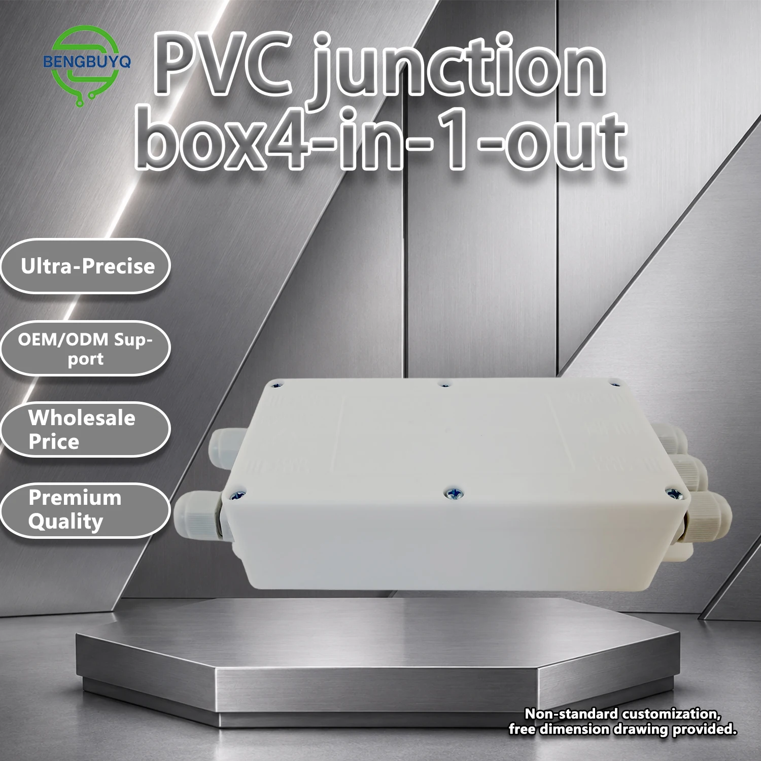 Waterproof Plastic Junction Box, IP65Protection, for Weighing Systems, Automation, and Industrial Machines, Durable and Reliable