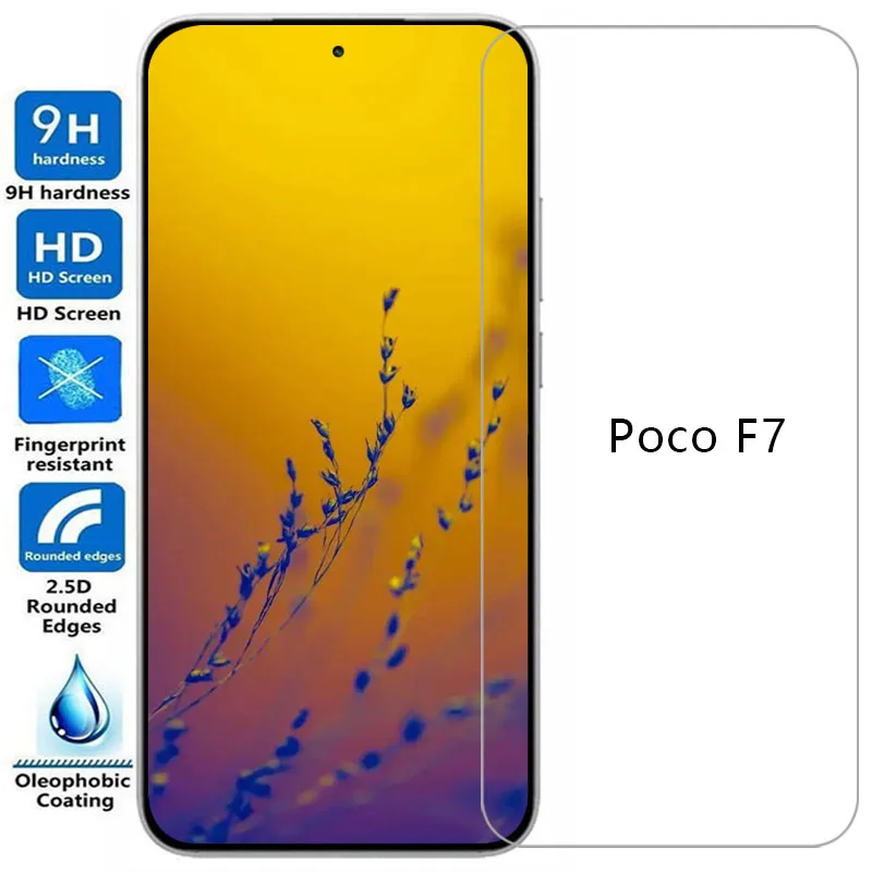 واقي شاشة لهاتف شاومي بوكو f7 زجاج مقسى واقي على pocof7 f 7 7f 5g فيلم هاتف جلاس 9h xiomi xaomi xiami poc pco