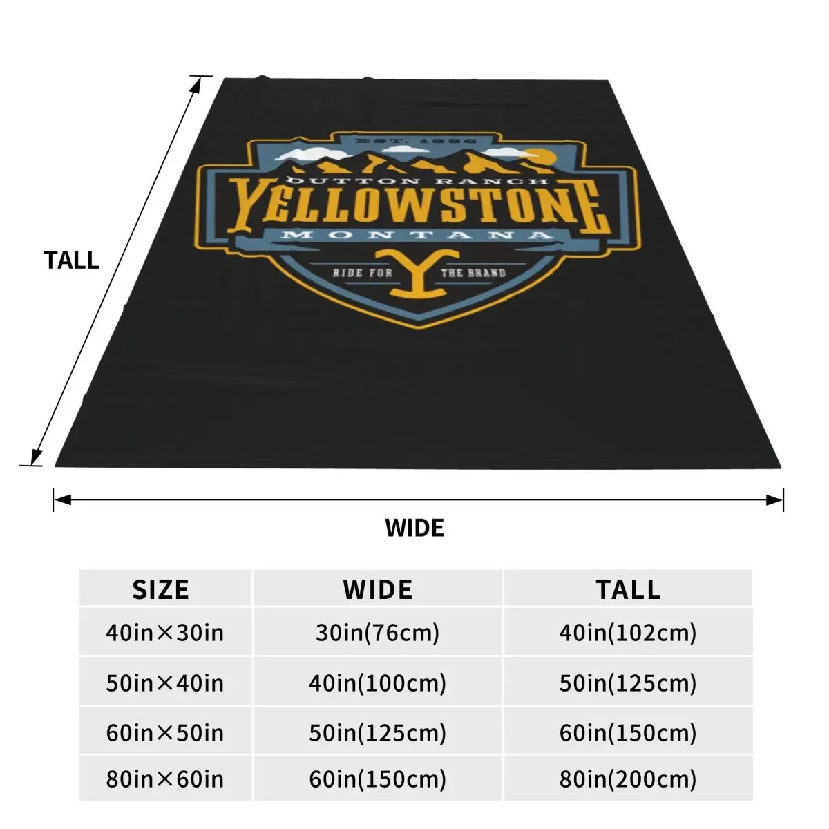 Yellowstone Quick Dry Dutton Ranch Blanket Soft Warm Flannel Throw Blanket Bedspread for Bed Living room Picnic Travel Home Sofa