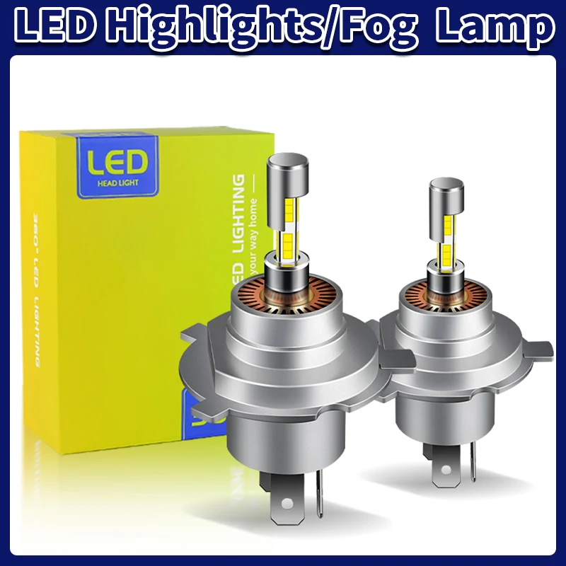 

1/2 шт. 360 Turbo H4 светодиодные фары CANBUS без ошибок HB2 Мини-налобный фонарь 1:1 Размер Hi/Lo Beam 9003 для мотоциклов Белые аксессуары