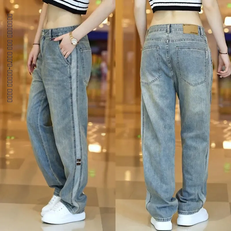 

Мужские повседневные джинсы в стиле ретро, американские, легкие, из мягкой ткани, свободного кроя, прямые, универсальные, стройнящие, в уличном стиле