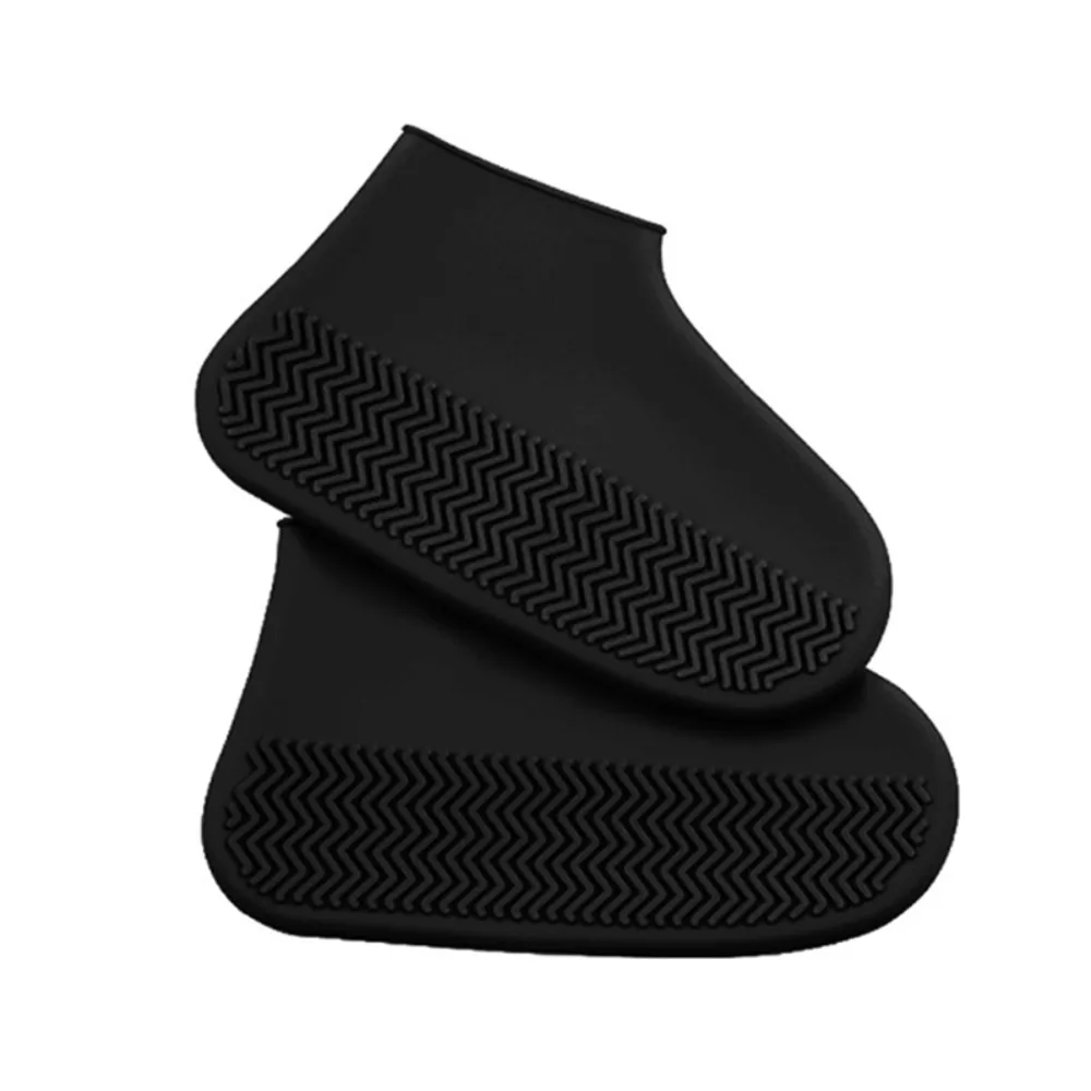 

4pcs High Quality Waterproof Shoes Covers Non-slip Silicone Rain Boots High Elastic Reusable Overshoes Rainy Day