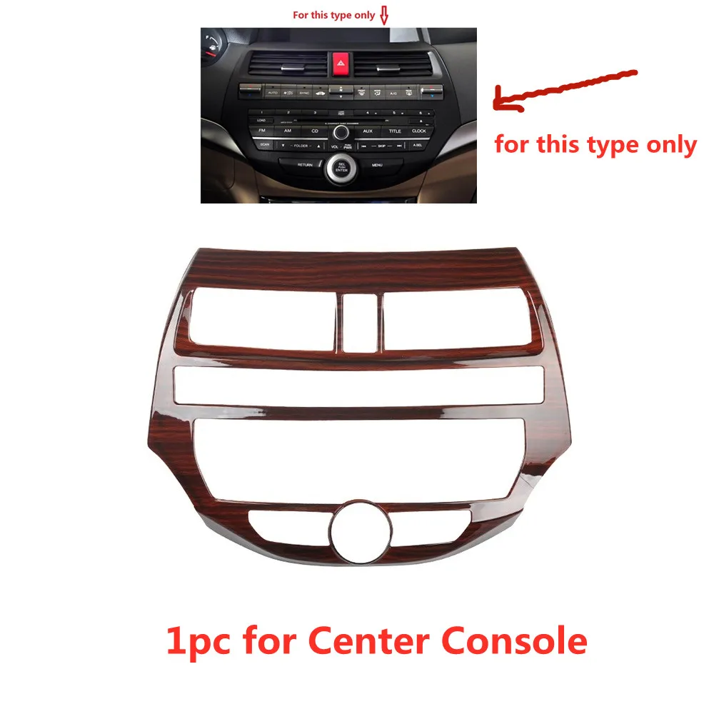 Wood Grain Car Interior Styling Dash Outlet Center Console Gear Panel Cover for Honda Accord 2008 2009 2010 2011 2012 2013