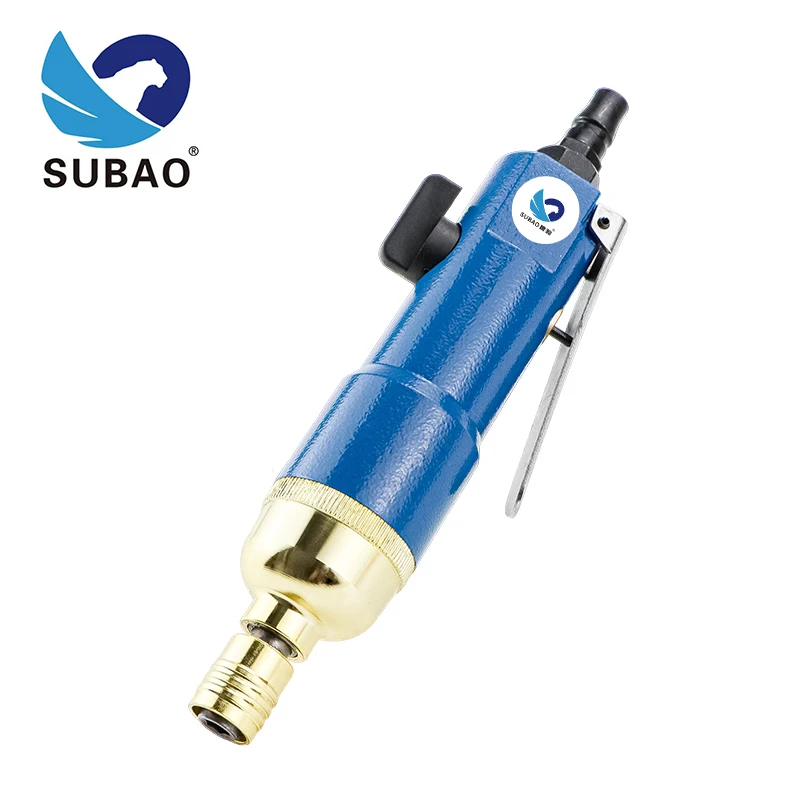 

SUBAO 5HX Воздушная отвертка 12000 об/мин Воздушный инструмент Воздушная отвертка с прямым хвостовиком Можно использовать для сборки магазина, установки мебели