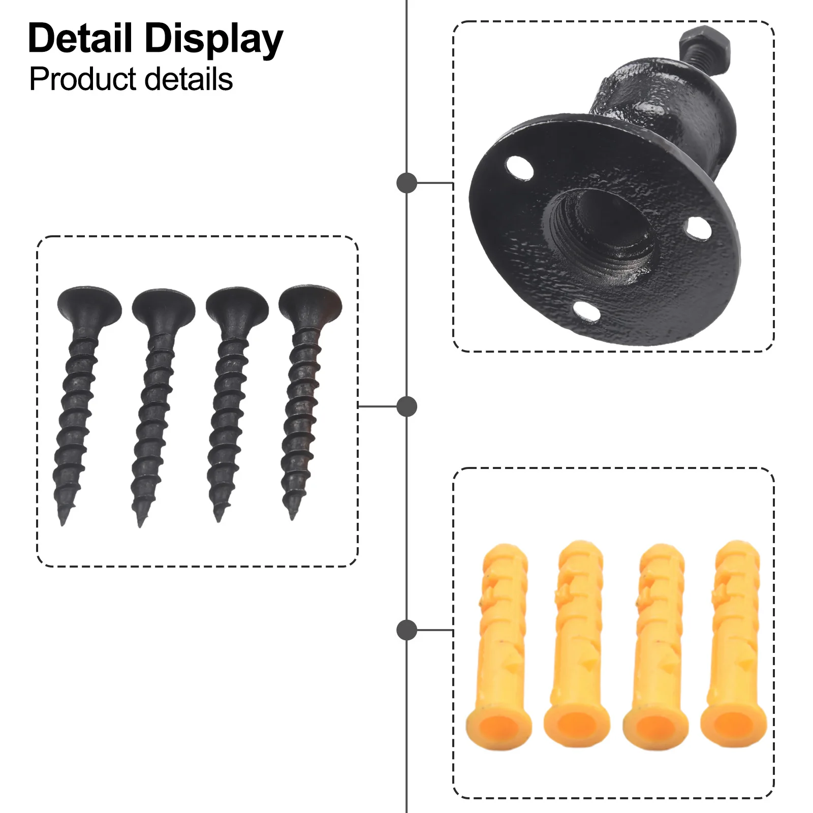 Standard Iron Handrail Mounting Bracket Wall Mounted for Stair Railing Support Banister Guidance in Interior Stair Applications