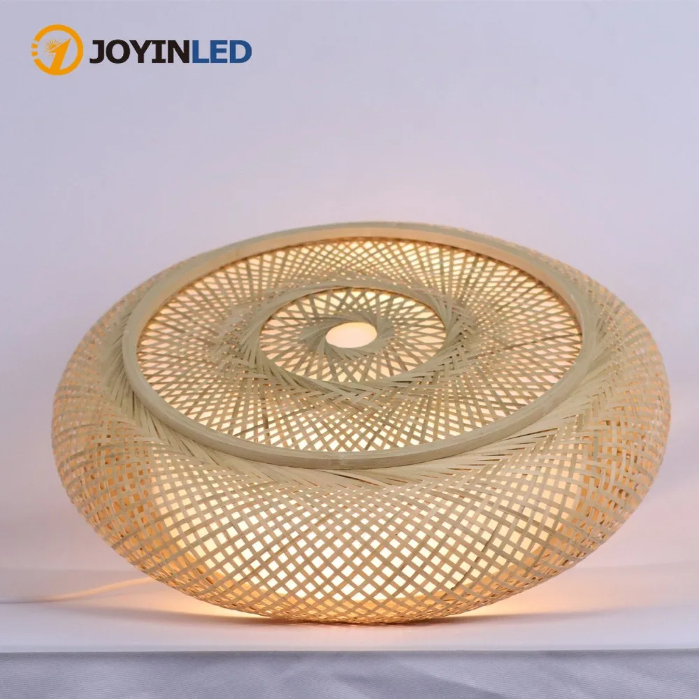 

Потолочный светильник JOYINLED в китайском стиле, бамбуковый, 40/60 см, плетеный абажур, ротанговая люстра для ресторана и домашнего декора