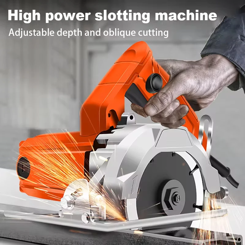 Multifunctional Household Woodworking Slotting Machine Handheld Electric Saw Suitable For Stone And Wood Stone Tile Cutting