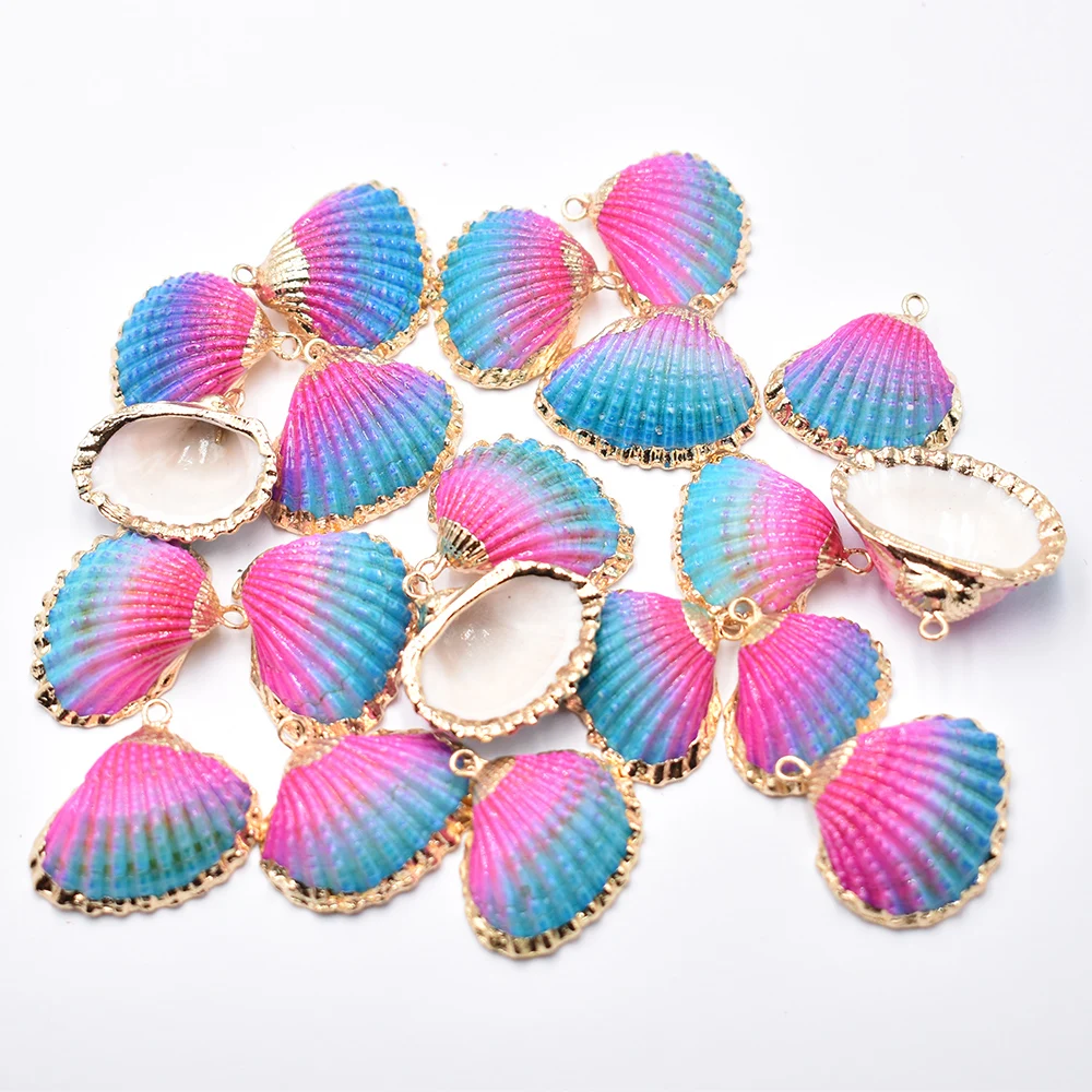 Wholesale 20pcs/lot fashion quality natural Shell scallop shape Pendant for DIY Craft Jewelry Accessories Making free shipping