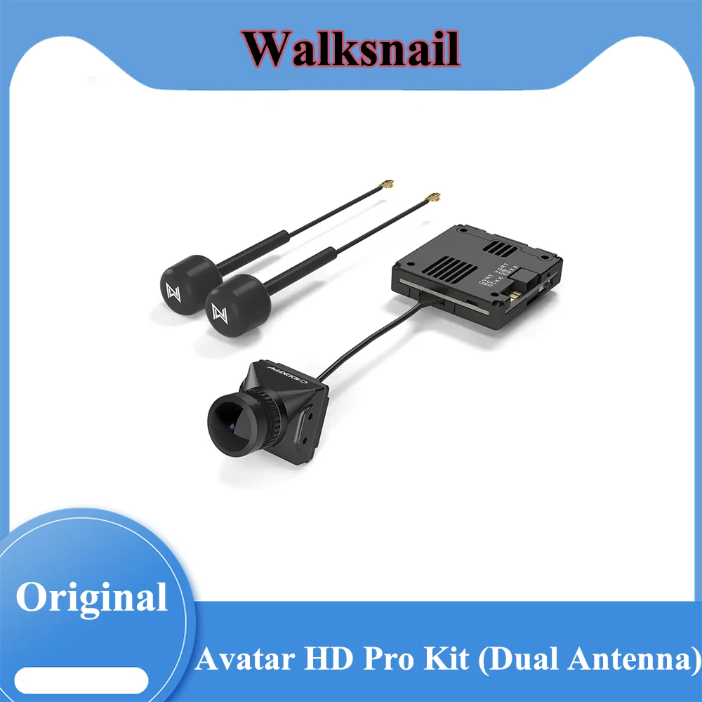 

Комплект Walksnail Avatar HD Pro (две антенны) 1080P/60fps Gyroflow+32G с низкой задержкой 22 мс для FPV Freestyle RC DIY
