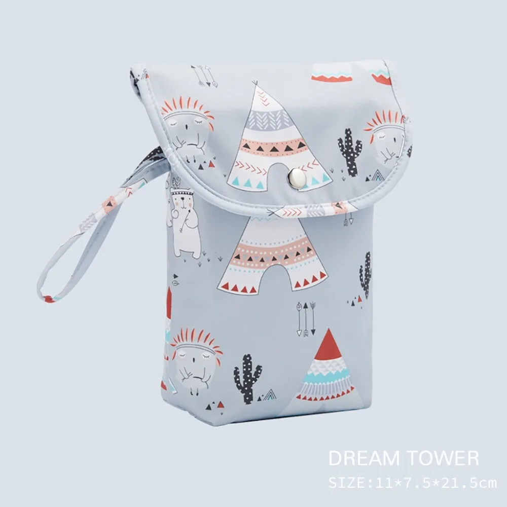 حقيبة حفاضات جديدة متعددة الوظائف مقاومة للماء وقابلة لإعادة الاستخدام ومنظم تخزين وحزمة رطبة وجافة #4