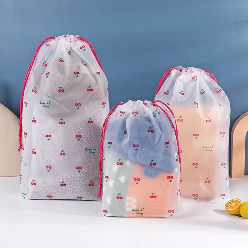 ASDS-Drawstring Bag Travel Storage Bag Towel Socks Packaging Underwear Dust Bag Frosted Color Printing Packaging Bag