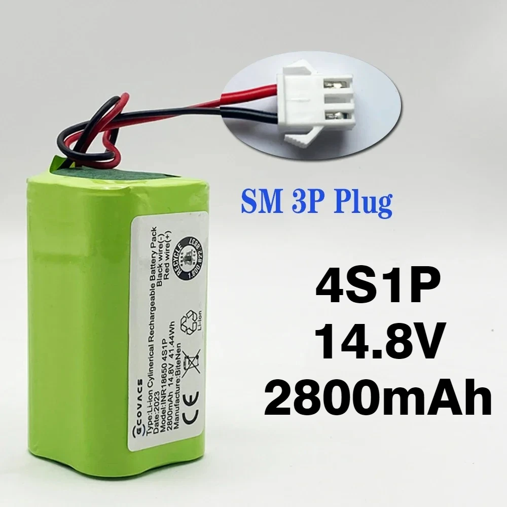 

New 14.8V 2800mAh Li-ion Battery Pack SM 3P Plug For Airrobo P20 Robot Vacuum Cleaner