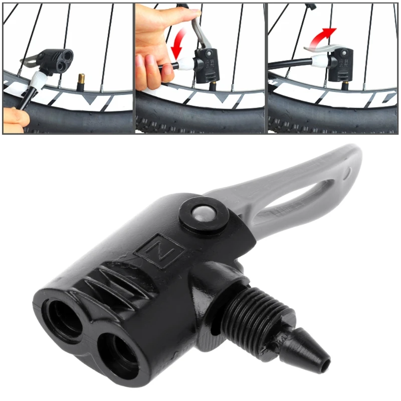 

Y1UB Bike Nozzle for Valve Connector Adapter Dual for Head Pumping Parts