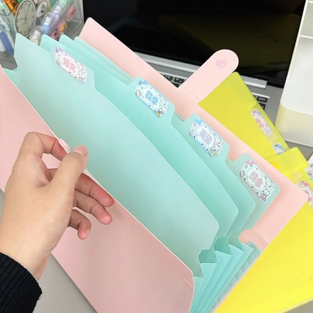 Borsa per documenti espandibile portatile semplice Cartella di file A4 impermeabile di grande capacità Borsa per archivi per PC con sorriso