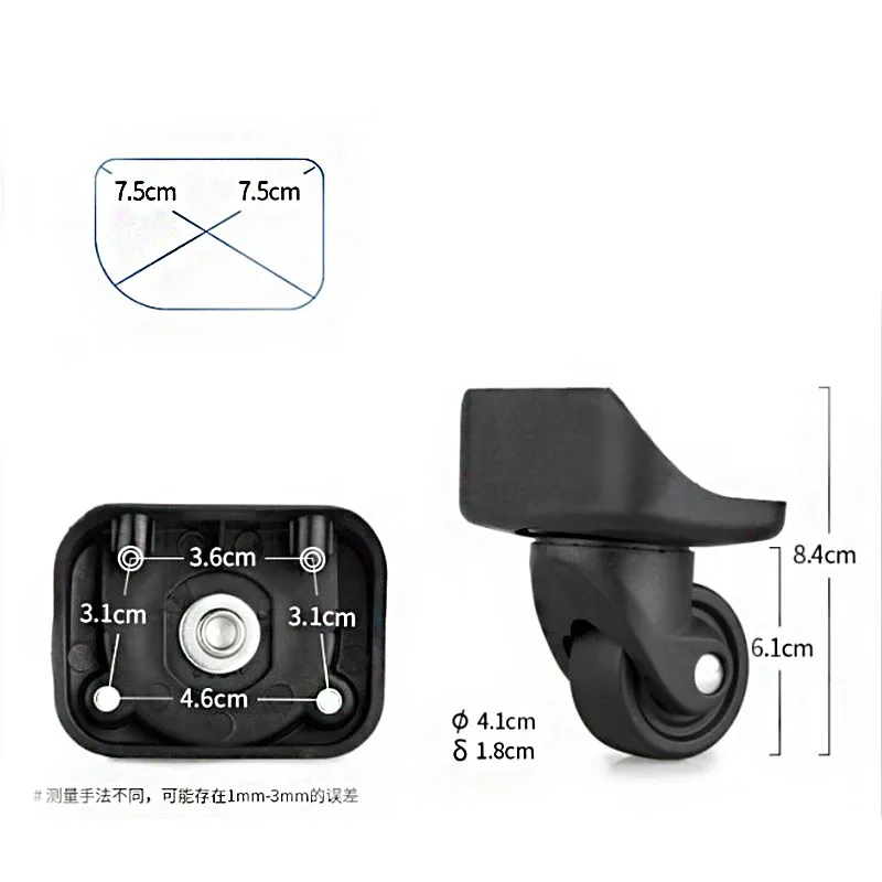 Cloth Box Wheel ACE Suitcase Universal Wheel Roller W050 Travel Baggage Luggage Case Swivel Castors Replacement