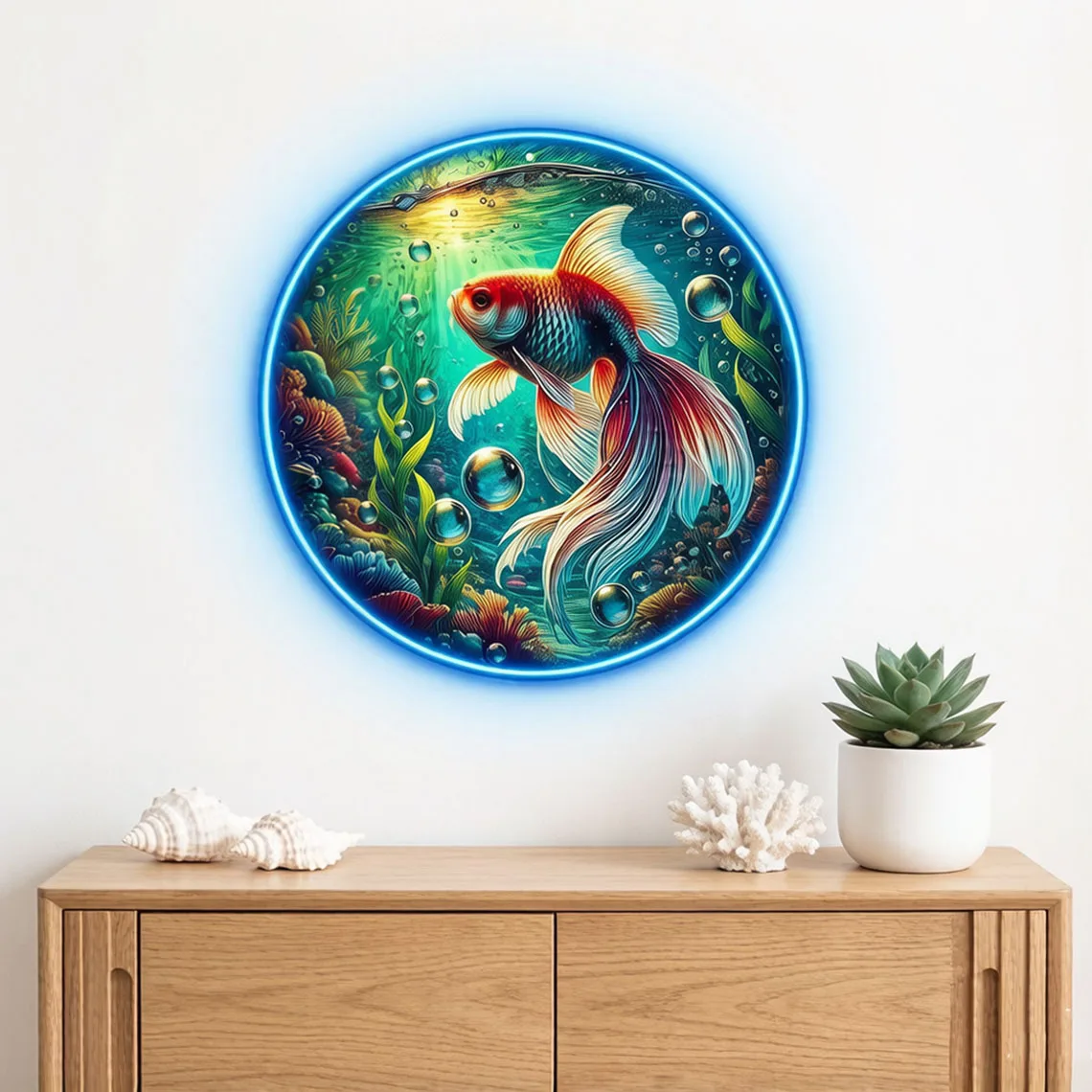 Goldfish Neon Sign,Aquarium Decor Sign,Unique Marine Life Neon Sign,Fish Lover Gift,Animal Led Neon Sign,Goldfish Wall Art