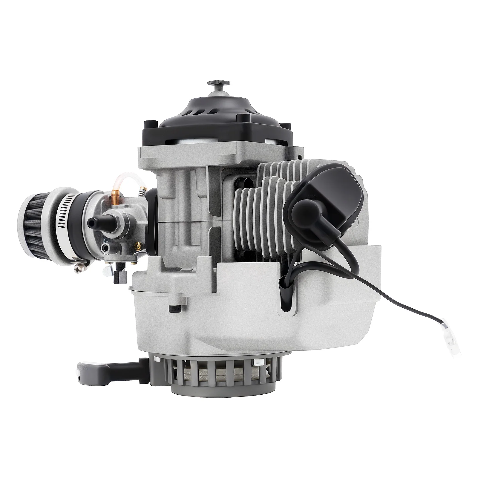 محرك 49cc للدراجة الترابية دراجة الجيب المتقاطعة عالية الطاقة 3PS 2-السكتة الدماغية اسطوانة واحدة تبريد الهواء مع كاتب سحبت يدويًا