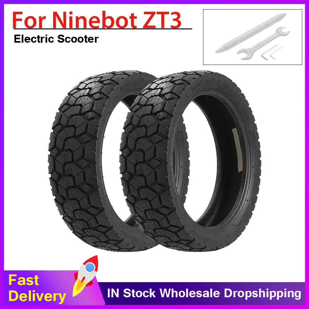 

70/60-7.5 Tubeless Off-road Vacuum Tires for Ninebot ZT3/ZT3 Pro Electric Scooter-11 Inch Wheel Parts with Repair Assembly Tools