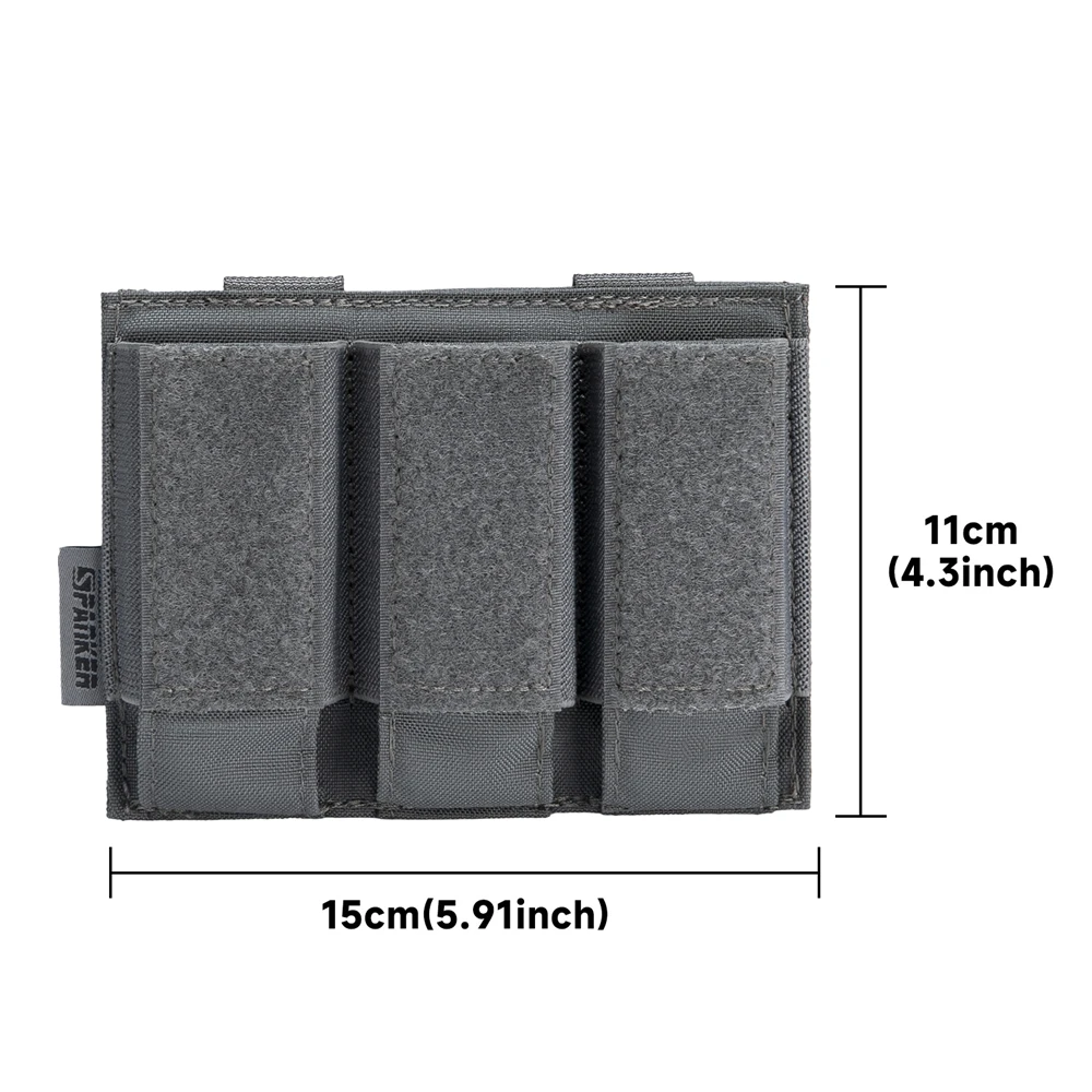 Tactical Pistol Magazine Pouch Molle Triple Magazine Pouch 9mm Glock  Holster Hunting Flashlight Torch Holder Airsoft Pouches