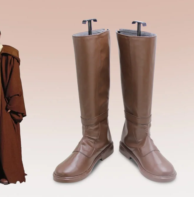 Obi Wan Kenobi adulte Jedi mâle chevalier Cosplay chaussures hommes carnaval Halloween noël fête bottes