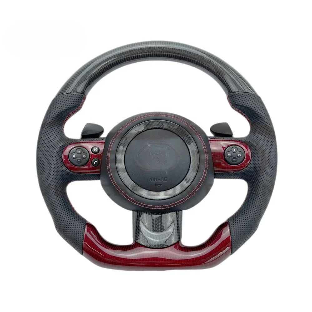 

EverCarbon Racing Custom Design Red Carbon Fiber Steering Wheel For Mini Cooper Steering Wheel