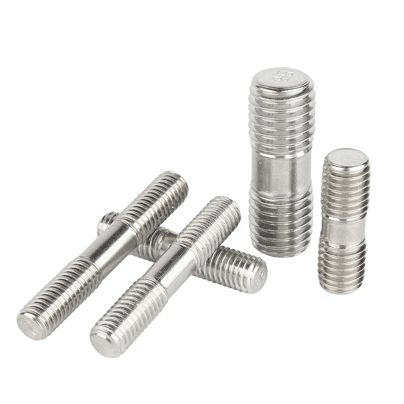 304 Stainless Steel Double End Thread Rod M3 M4 M5 M6 M8 M10 M12 M16 Double End Bolts Stud Bolt Tooth Stick Dual Head Thread Bar