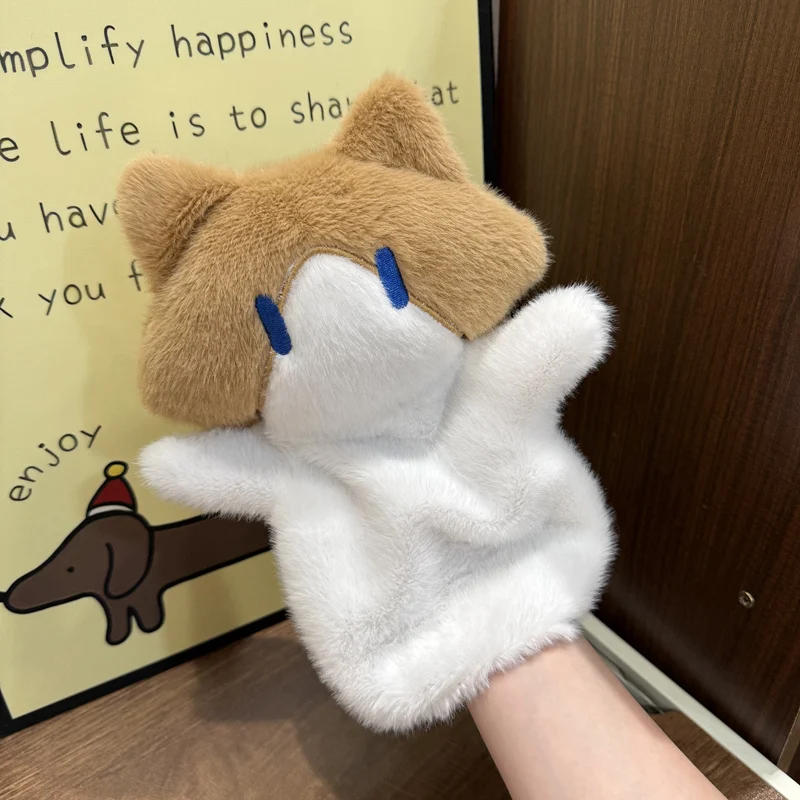 Hot Meme Cat Hand Puppet Creative Magical Yuexin Cat Plush Toy Cover Your Nose And Fan The Air Kitten Fashion Doll