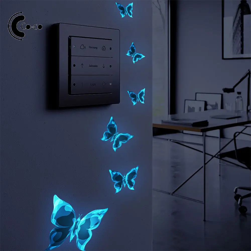 Wall Sticker Decorate Luminous Pvc Decorations Self Adhesive Wall Stickers Self-adhesive No Trace Fluorescence Opp Bag Household