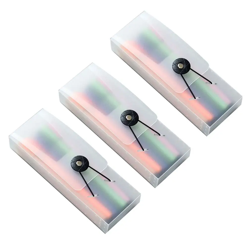 

3pcs Pencil Cases Large Capacity Cute Pouch Stationery Supplies Pink Plastic Pencil Box School Kids Office Gifts