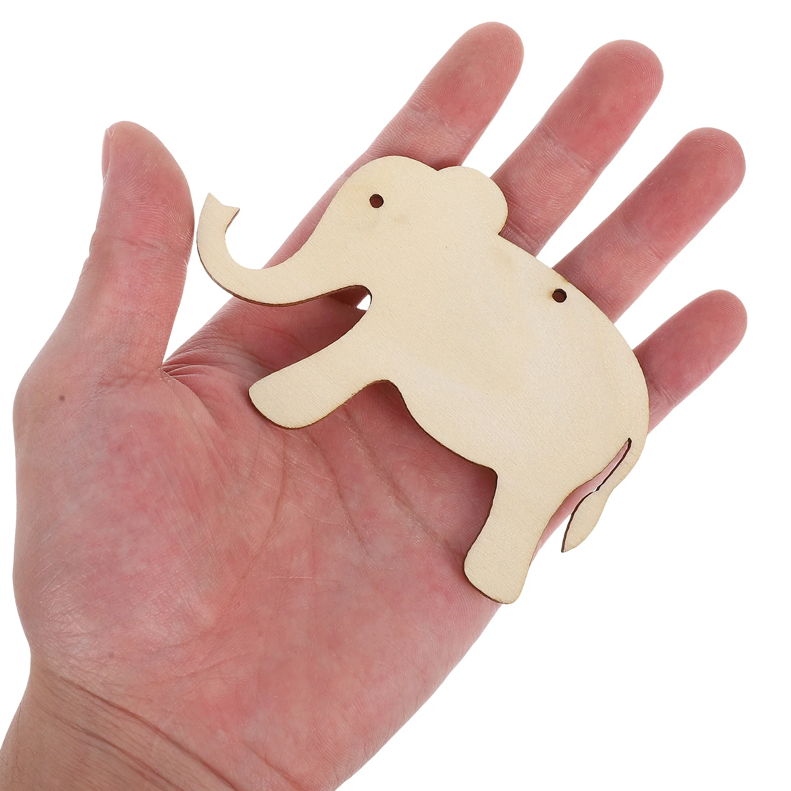 

30 Pcs Wood Elephant Slices Unfinished Wooden Tags Crafts Blank Stamping Engraving Signs Hanging Stockings Jute String