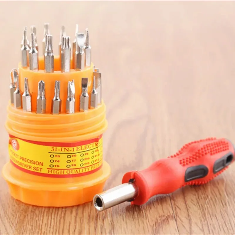 31PC Pagoda Type Universal Screwdriver Multitool Set Manual Combination Maintenance Driver Screw Batch Mobile Phone Repair