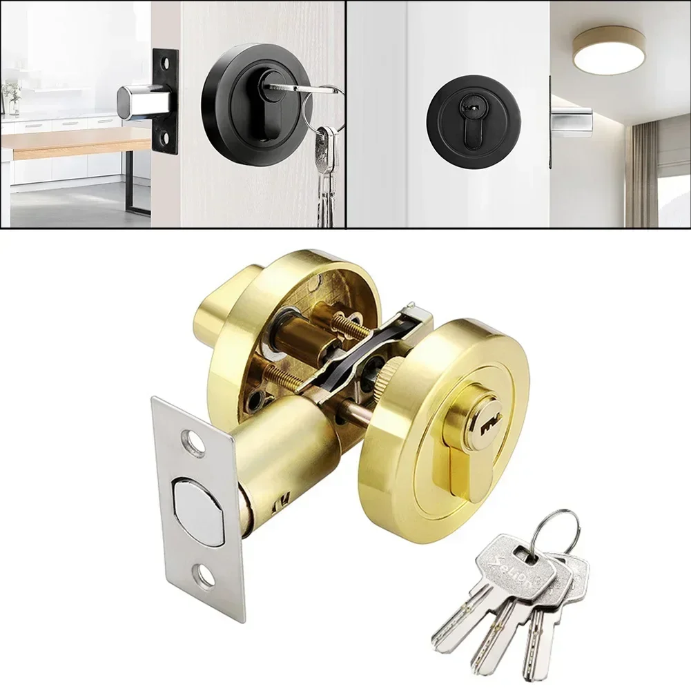 Serratura per porta con chiave Serrature per porte della camera da letto Serratura solida antifurto addensata per hardware di protezione di sicurezza per casa/hotels/uffici