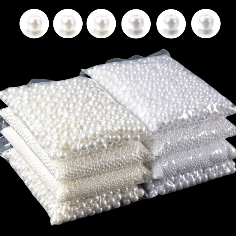 3-20mm ABS Imitation Pearl Beads With Hole Round Plastic Acrylic Spacer Loose Beads For DIY Craft Jewelry Making Garment Accesso