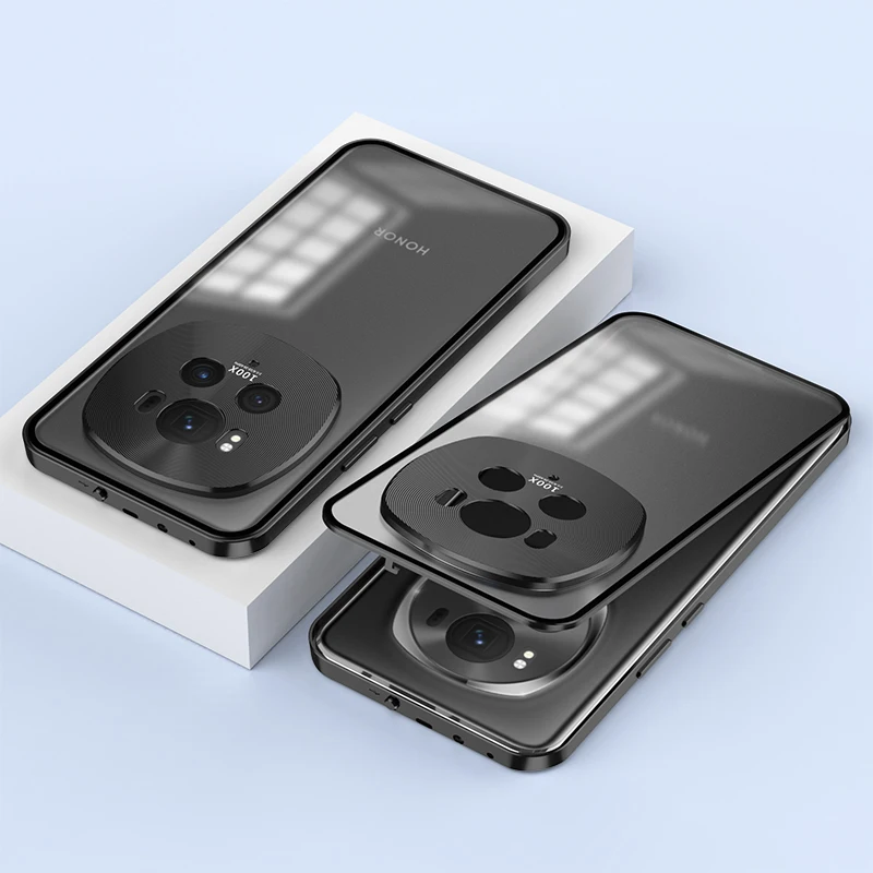 

Protection Case for Honor Magic 7 Pro Phone Case Metal Spring Matte Back Cover Magnetic Shockproof Bumper for Honor Magic 6 Pro