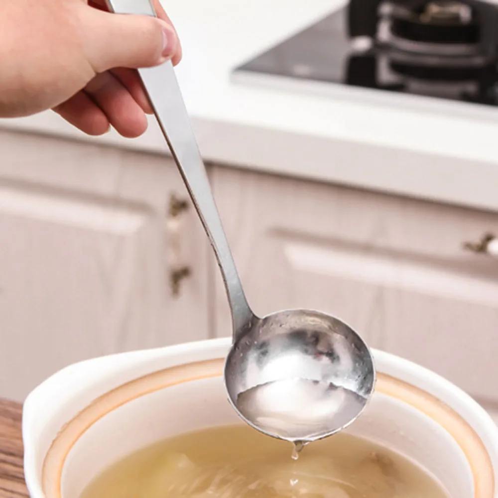 

New Stainless Steel Soup Handle Spoon Hot Pot Skimmer Colander Filter Cooking