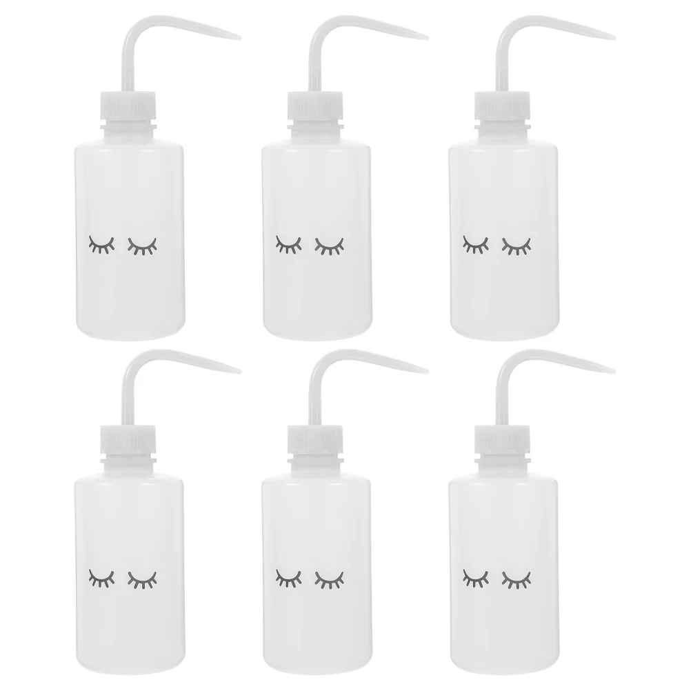 

6Pcs Eyelashes Washing Bottles Empty Plastic Squeeze Bottles for Eyelash Wash Liquid Storage and Gardening Use