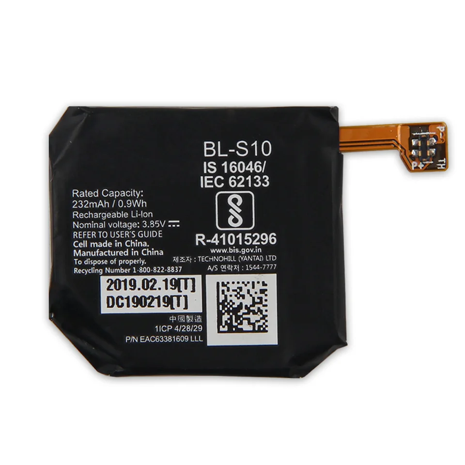 Batería de repuesto nueva BL-S10 para LG Watch W7 W315 BL S10 baterías recargables 232mAh alta capacidad 4