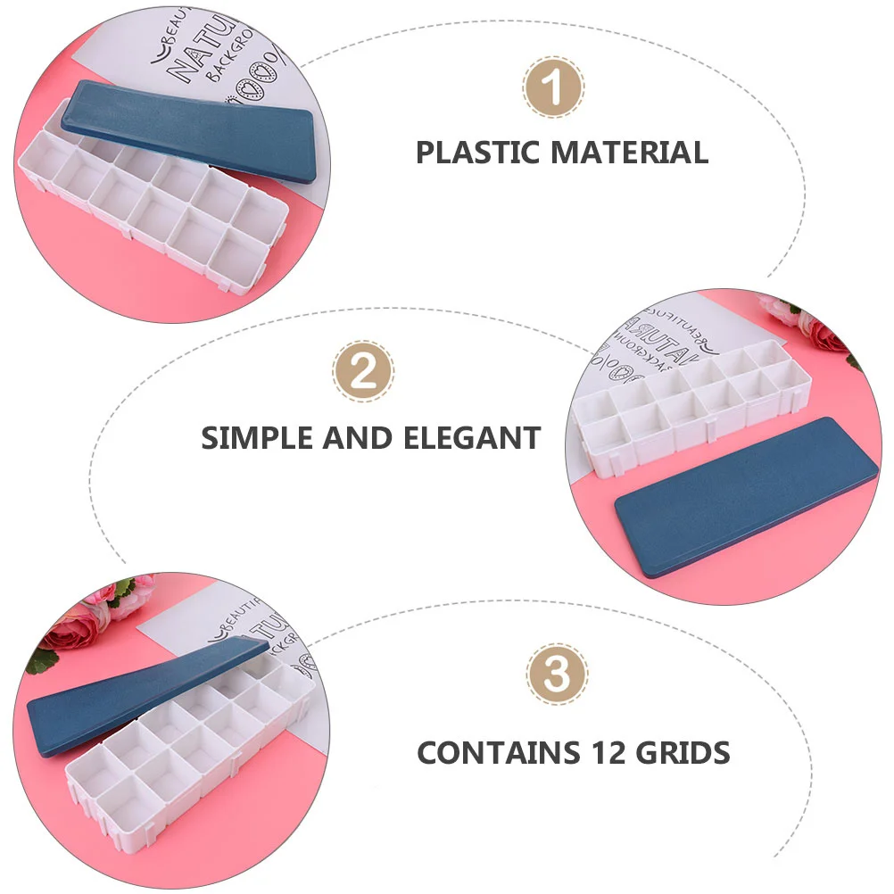 4 قطعة صواني الصباغ البلاستيكية 12-شبكة لوحة خلط الألوان المائية اللوحة لوازم الفن لوحة يدوية أدوات مكتبية للطلاب #2