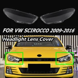 Headlight Shell Cover For Volkswagen VW Scirocco 2009-2016 Car Headlight Lens Cover Replacement Lampshade Shell Mask YCZB02841