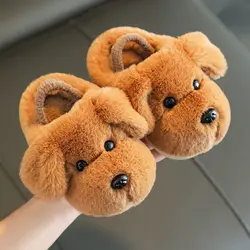 Cross border children's cotton slippers for boys aged 1-3 and 2, indoor cute cartoon girls' slippers for infants and young child
