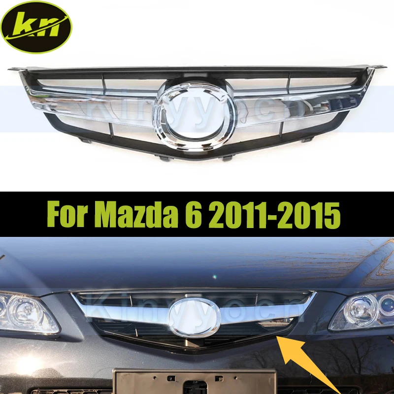 

Front Bumper Grill Mask Radiator Grille For Mazda 6 2011 2012 2013 2014 2015 Bumper Hood Grille Mesh