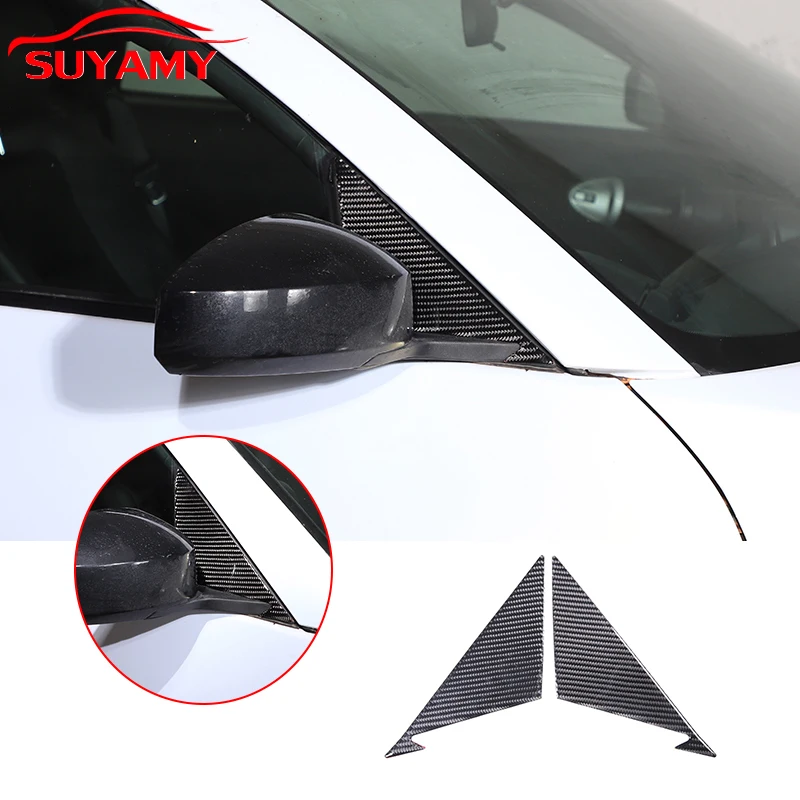 

Soft Carbon Fiber A-Pillar Triangle Cover Trim Sticker For Nissan 350Z Z33 2003-2008 Car Accessories