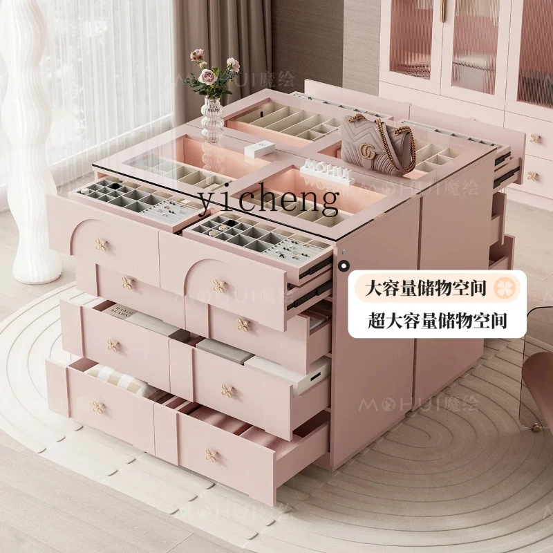

XL cloakroom Nakajidai jewelry cabinet integrated eight-bucket storage cabinet