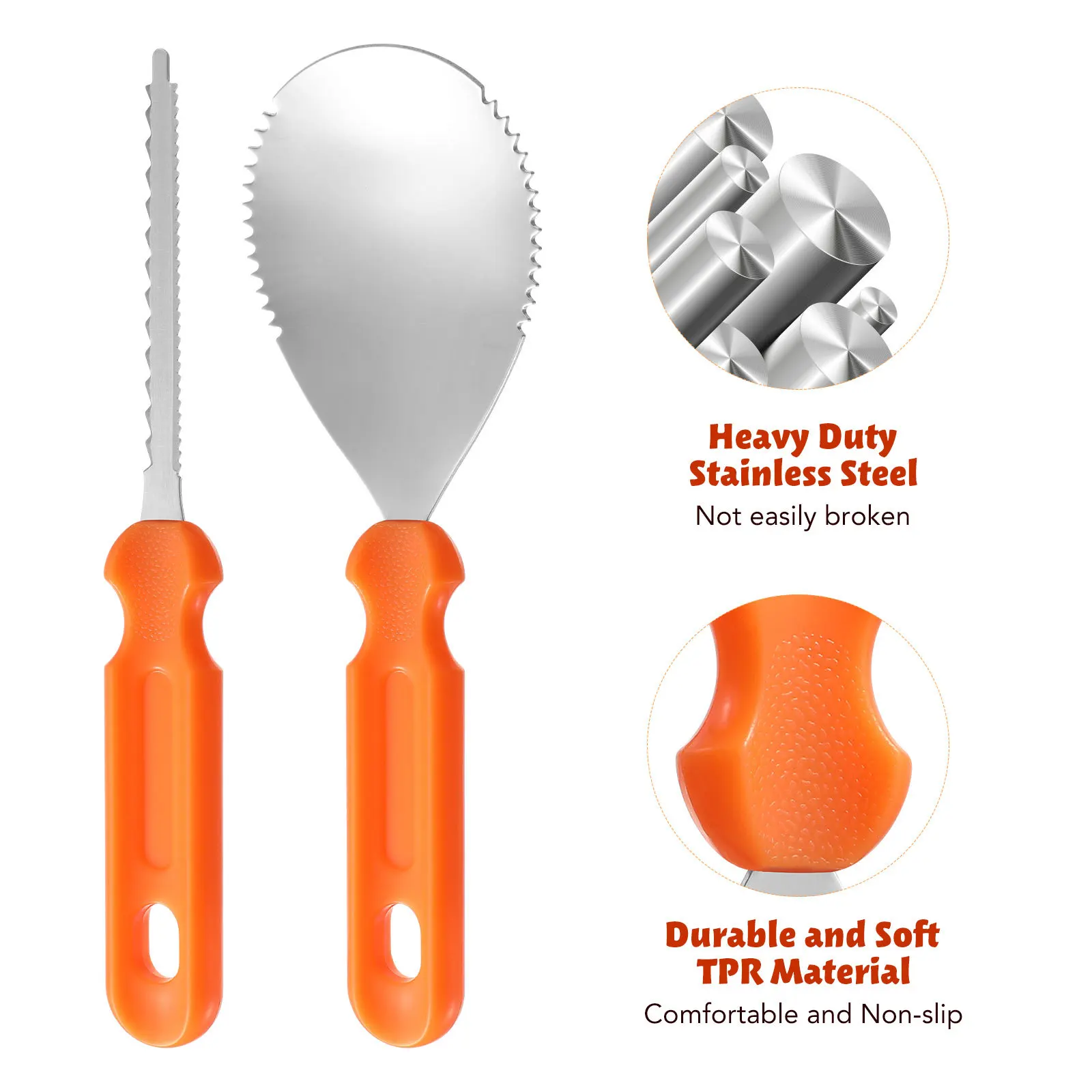 5 pcs Pumpkin Carving Tools Set Stainless Steel Halloween Knife Kit For Pumpkins Carving Diy Jack O Lanterns Kitchen Bar Tools