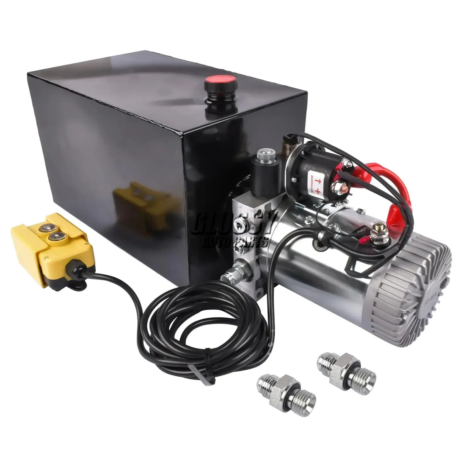 AP03 15 Quart Single Acting Hydraulic Pump Trailer Power Unit 3.75 Gallon DC 12V