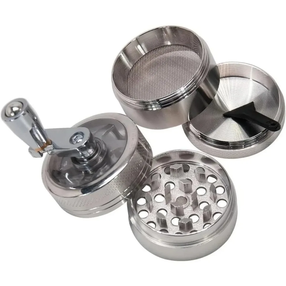 Manual Dry Spice Crusher 1.9 Inch Metal Grinder Suitable for Nutmeg Ginger Rock Salt Peppercorns Hand Tool Kitchen Spice Mill